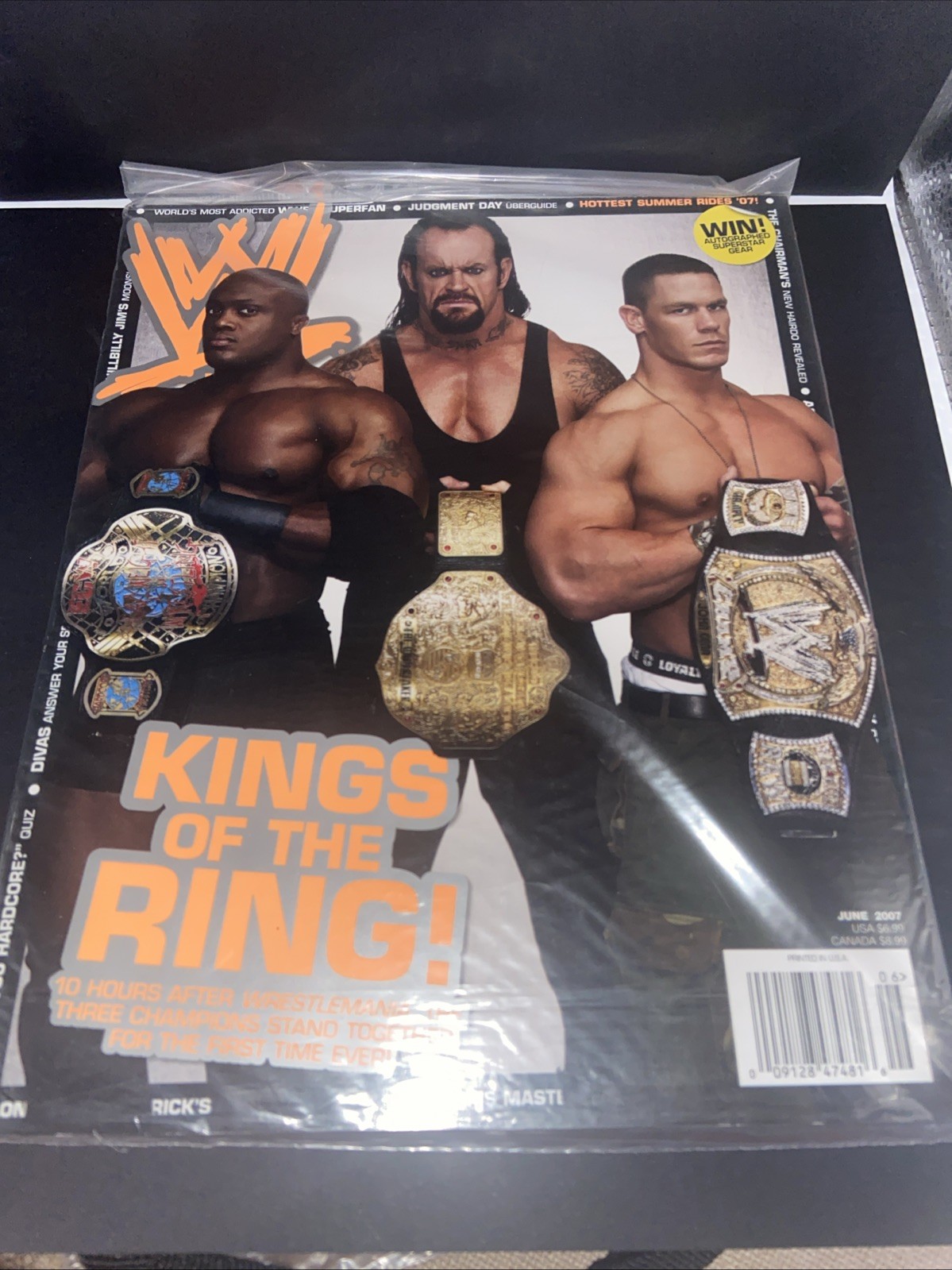 WWE Magazine June 2007 Wrestling Undertaker John Cena New Sealed.