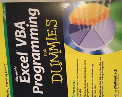 Excel VBA Programming For Dummies - paperback Walkenbach, John