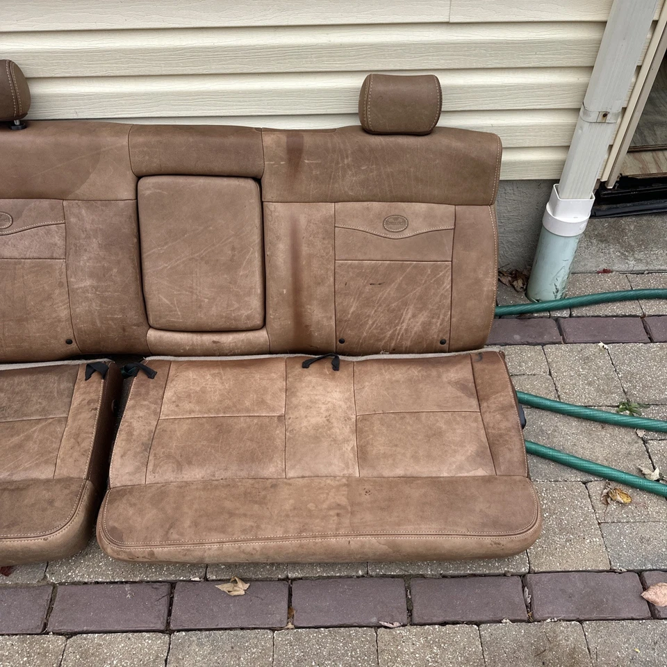 Asiento de banco trasero Ford F150 King Ranch Kingranch 2004-2008 cuero marrón Foto 2 de 4