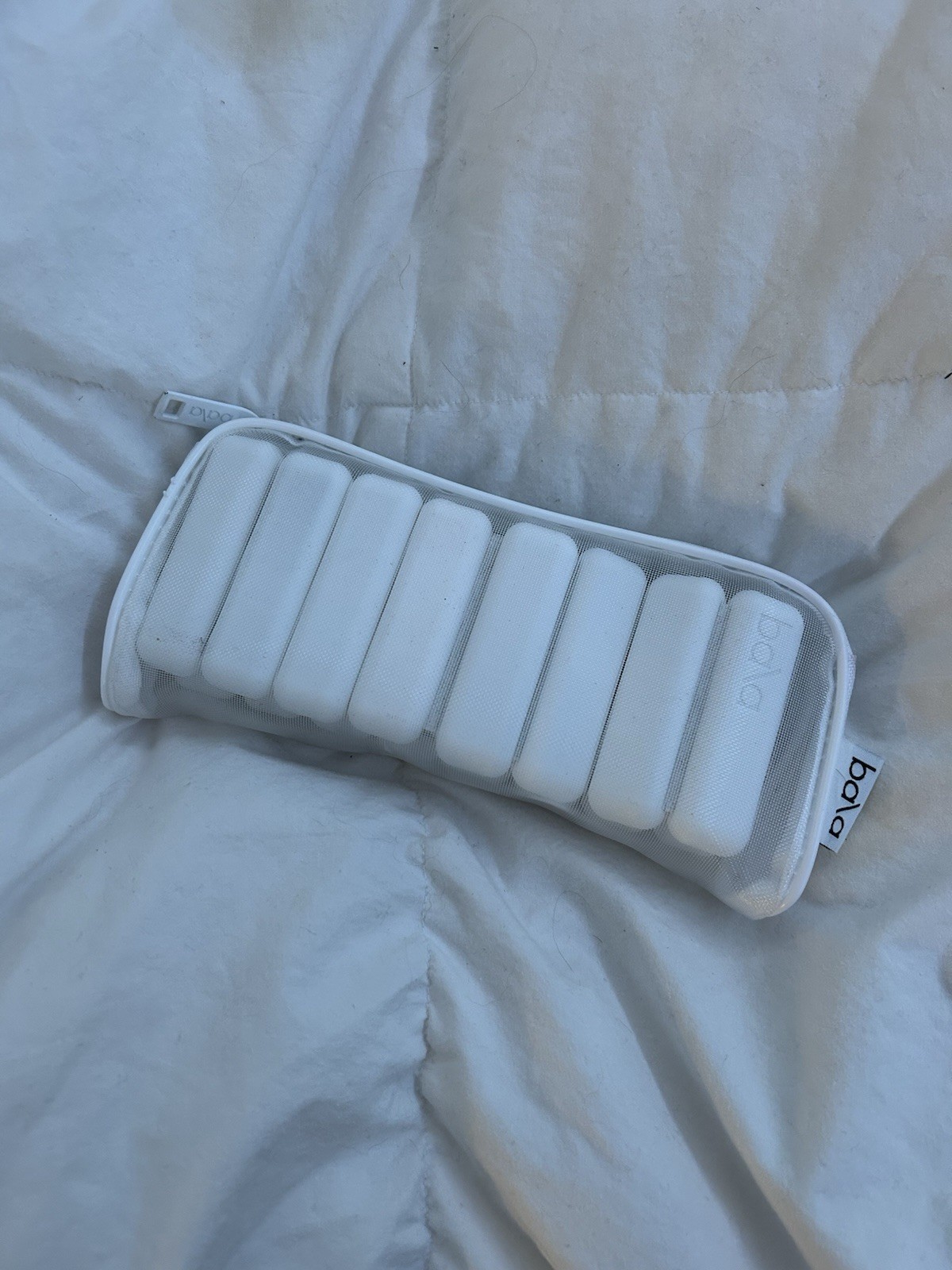 Bala Bangles Adjustable Wearable Wrist Ankle Weights White, 1 Lb