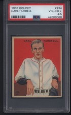 1933 Goudey #234 Carl Hubbell Giants PSA 4.5