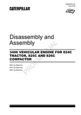 Caterpillar Cat 3406 ENGINE 824C TRACTOR Disassembly Assembly Service Manual