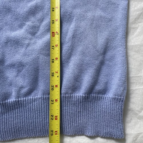 Talbots Sweater Womens True Sz. L Large Blue Short Sleeve Pullover Some Wearines - Picture 8 of 8
