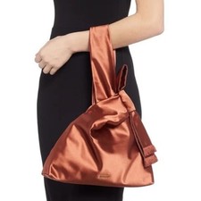 NWT Tory Burch Tramonto Satin Eleanor Shopper Handbag Pull-through Closure 348
