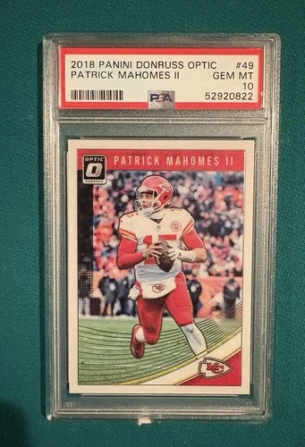 2018 Panini Donruss Optic #49 Patrick Mahomes 2nd Year Card PSA 10 GEM MT Chiefs