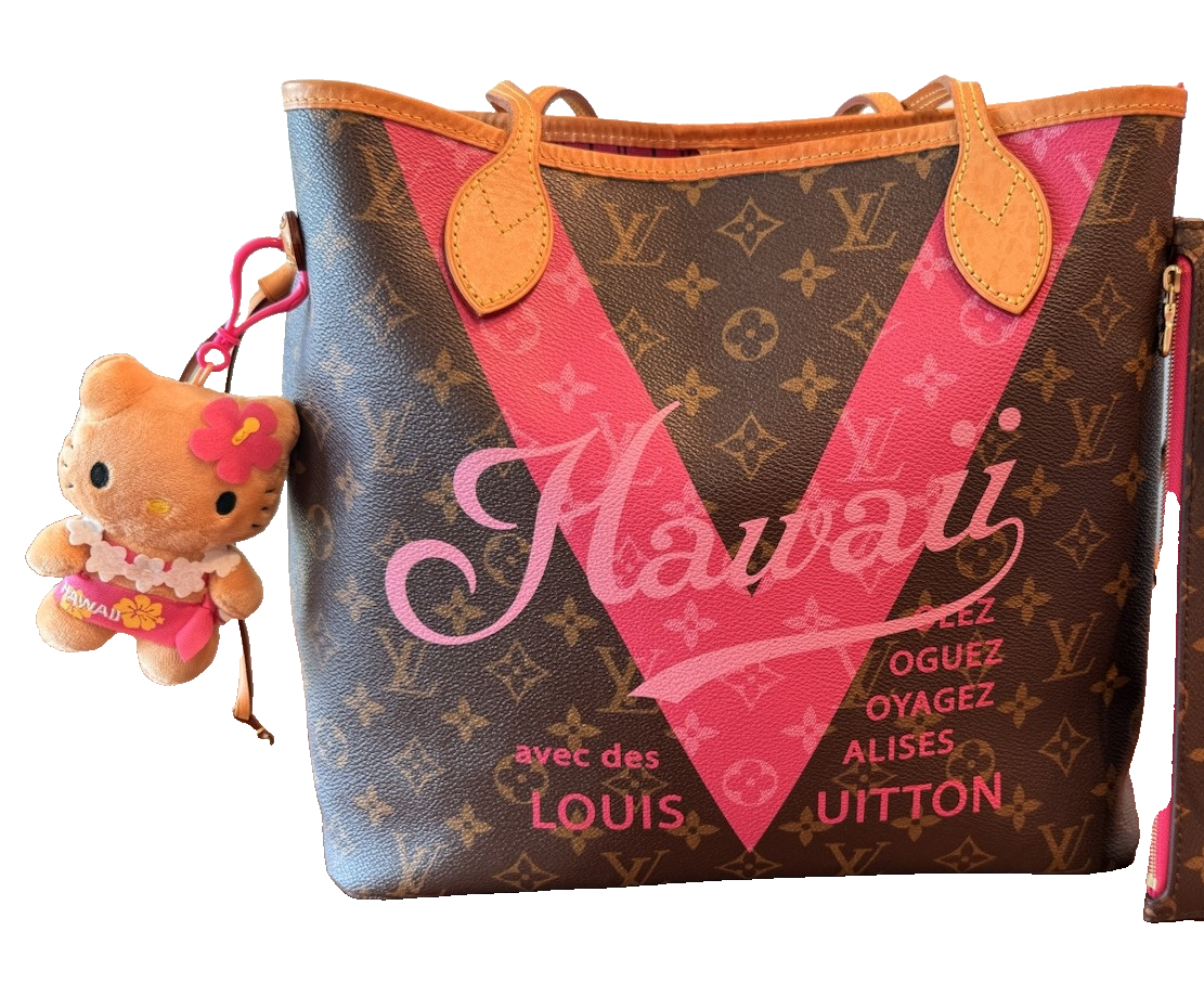 Louis Vuitton Maui Neverfull MM Bag MM Pondicherry Hot Pink