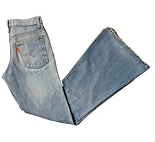 VTG 70s LEVI'S Orange Tab Elephant Bell Bottom Flare Denim Jeans Women's 28x31
