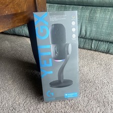 Logitech Yeti GX LIGHTSYNC RGB Blue VOICE Gaming Microphone Black Freestanding