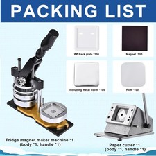 Magnet Maker Machine 2X2Inch Square Fridge Magnet Maker Button Badge