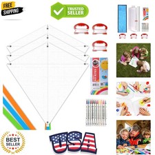 DIY Kites for Kids Kite Making Kit Bulk, Decorating Coloring Kite Party Pack,...