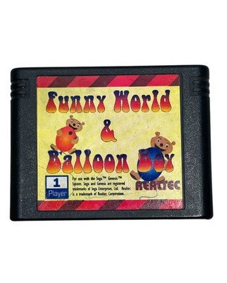 Funny World & Balloon Boy (Sega Genesis, 1993) Cartridge Only - Tested