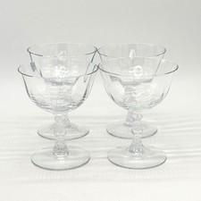 Fostoria Wilma Low Coupe 4" Champagne Sherbet Cocktail Crystal Glasses Set Of 4