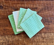 5 Fat Quarter Bundle Riley Blake "Prim  Lori Holt Green Pack Quilt Cotton