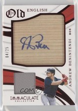 2019 Panini Immaculate Old English Red 4/25 Andrew Benintendi #OE-AB Auto uk2
