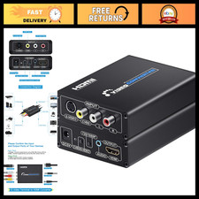 S-Video to HDMI Converter with AV Cables, Upscale RCA Composite CVBS to HDTV