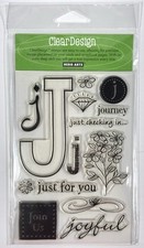 BRAND NEW Hero Arts Clear Design "J" CL010 Stamp Set