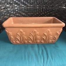 "Caja de ventana romana de terracota italiana vintage | hierba, jardín de granja 12,5"" de largo"