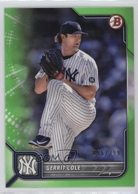2022 Bowman Neon Green Border 56/399 Gerrit Cole #95 0wq