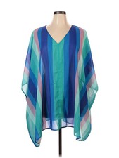 Colleen Lopez Women Blue Poncho XL