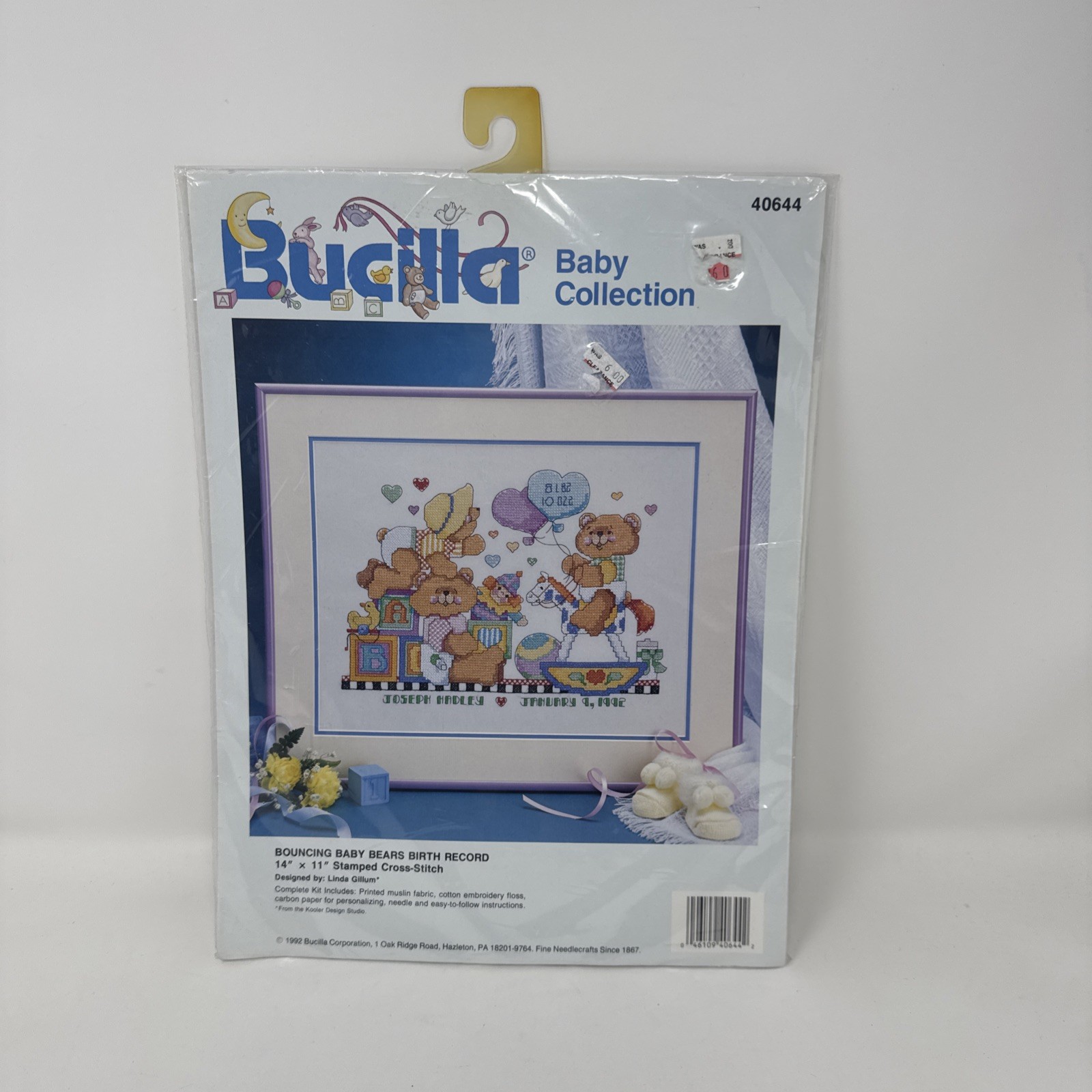 Kit Vintage 1992 Baby Bears Birth Record 40644
