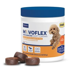 Dog Hip Joint Support Chews Advanced Soft 60 Count MOVOFLEX Virbac Supplement