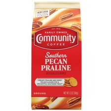 Community Coffee Southern Pecan Praline Flavored 12 Ounce, Medium Roast Ground, 12.24 per pound