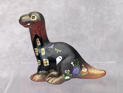 Fenton Glass Halloween Dinosaur Figurine Limited Edition #25/35 by Kim Barley - Image 1 of 4