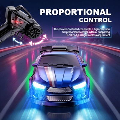 Mini 1:64 RC Drift Car AWD Proportional w/ LED Lights USB-C RTR for Kids/Adults