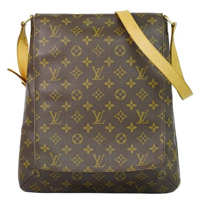 Louis Vuitton Monogram Muste Shoulder Bag M51256 Brown Canvas Leather
