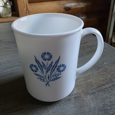 Corelle By Corning 1970s CORNFLOWER BLUE Mug Pyroceram