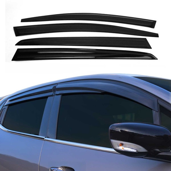 4X Windabweiser Regenabweiser FüR VW Golf Mk5 2003-2008 Acryl Dunkel-image