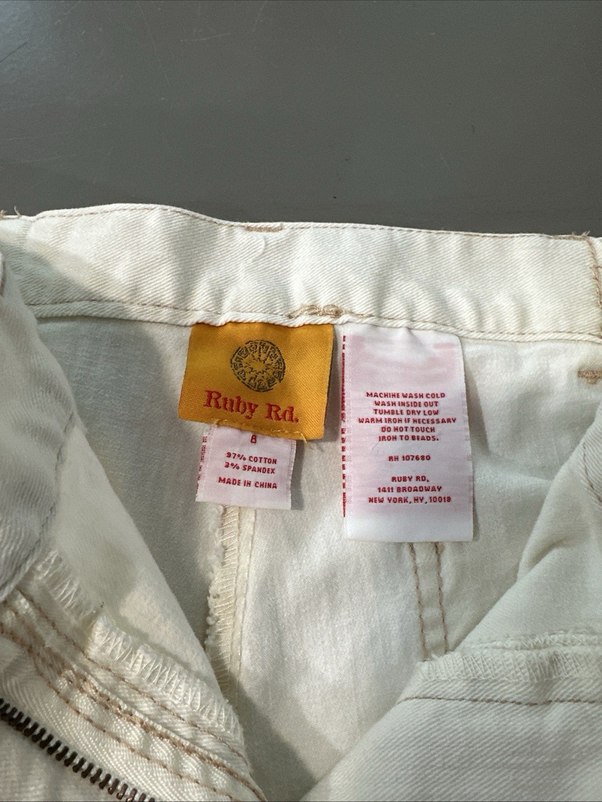 Ruby RD Two Piece Denim Set Cream Colored - image 14