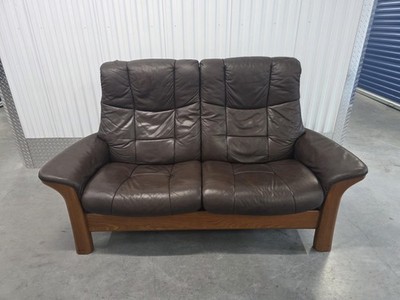 Ekornes Stressless   Buckingham  High Back Brown Leather Sofa Loveseat Recliner