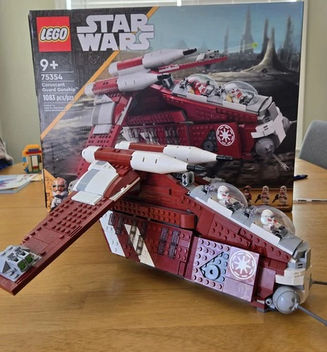 USED LEGO 75354 – Coruscant Guard Gunship 100% complete Minifigs,Box,book