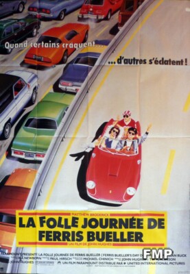 FERRIS BUELLER'S DAY OFF - AUTO - FERRARI - SELTENES ORIGINAL GROSSES FRANZÖS...