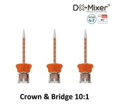Orange Mixing Tips Crown  Bridge Dental HP 10:1/4:1 ratio DX-Mixer  48pcs