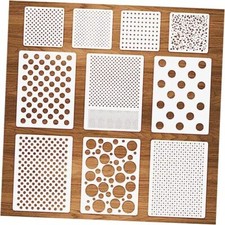 Dots Stencils, 10 Pcs Mixed Media Assorted Size Polka Dot Stencils Repeating