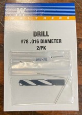 Walthers Hobby Tools: Drill Bits pack of 2 .016" 78 947-78