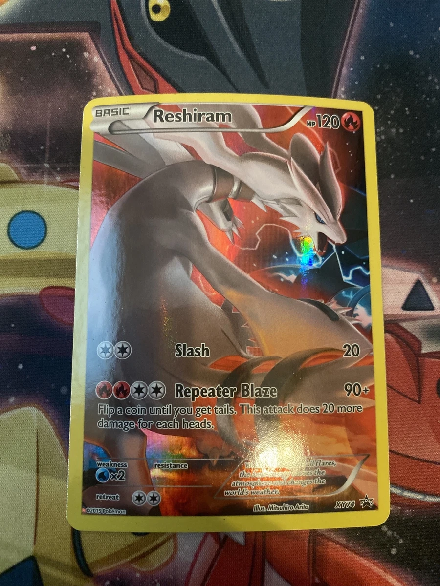 Pokemon 2015 Reshiram Full Art XY Black Star Promo XY74 NM for