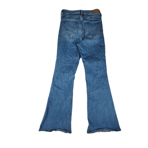 American Eagle Jeans Women's 8 28x29 Super Super Hi-Rise Flare Boho Bell Bottom - Picture 2 of 17