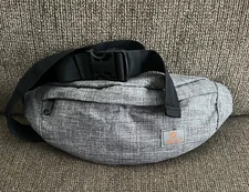TINYAT Fanny Pack Travel Waist Bag Multi Pocket Lightweight Grey/Orange