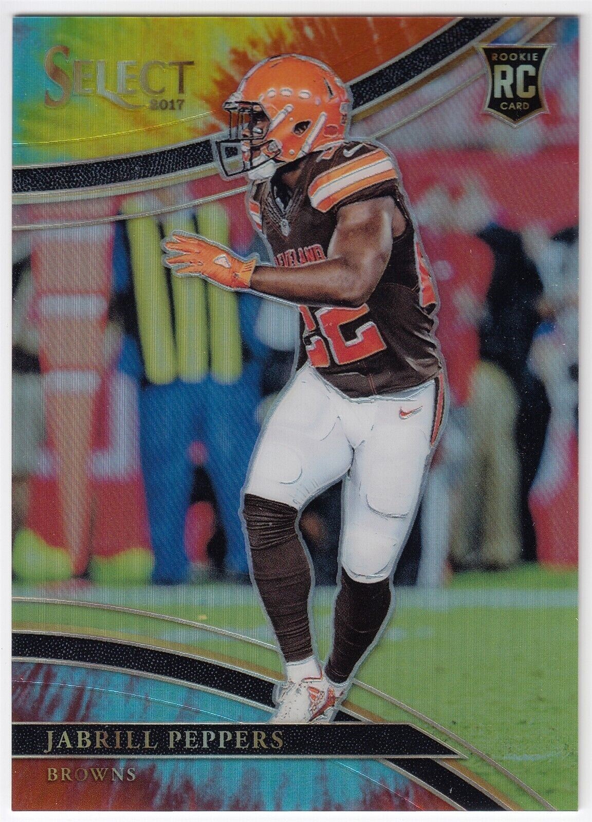 2017 Panini Select Field Level Tie-Dye Prizm JABRILL PEPPERS 214 12/25 RC Rookie