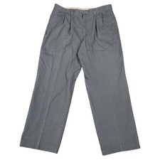Vintage 90s Dockers Classic Pants 36x29.5 Dark Gray Pleated Twill Made USA