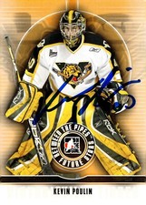 Kevin Poulin - Signed 2008-09 ITG Between The Pipes Future Stars Card #27
