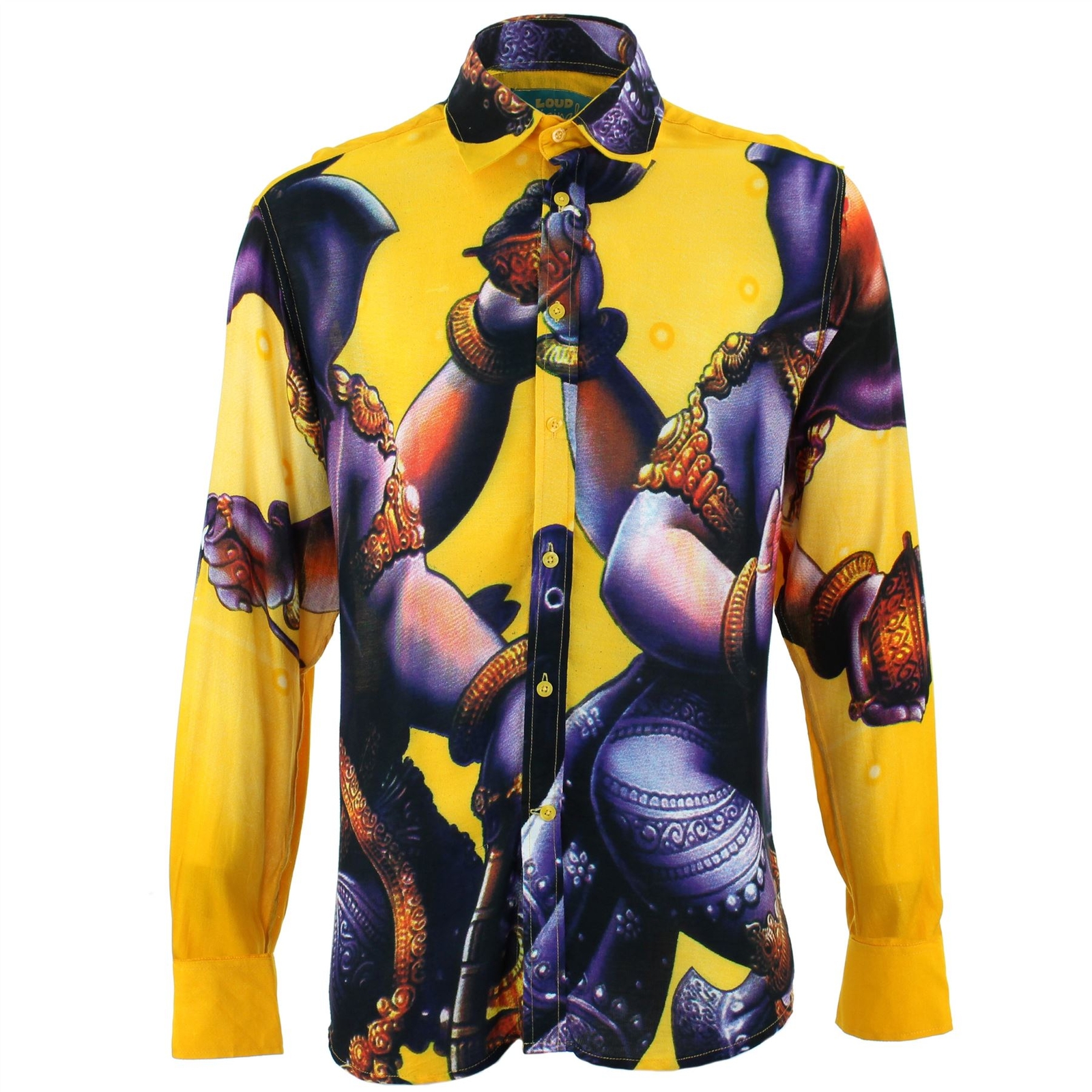 Camisa De Manga Larga Regular Fit Loud Originals Ganesh Hinduismo India Amarillo