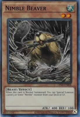 Nimble Beaver - OP20-EN006 - Super Rare - Unlimited Edition x1 - Near Mint