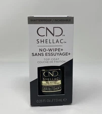 CND Shellac No-Wipe+ Top Coat .25 fl. oz/ 7.5 mL