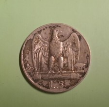 REGNO D'ITALIA VITTORIO EMANUELE III 5 LIRE 1930  ARGENTO * VEDI FOTO *