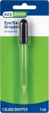 Ear and Eye Medicine Dropper for Liquid Medicine, 1ml Capacity Glass, D