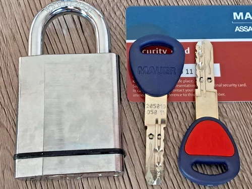 NEW !!! Mauer -ASSA ABLOY High Security Padlock/ NW4  Key System